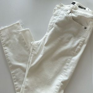 Womens Banana Republic White High Rise Jeans Short 28